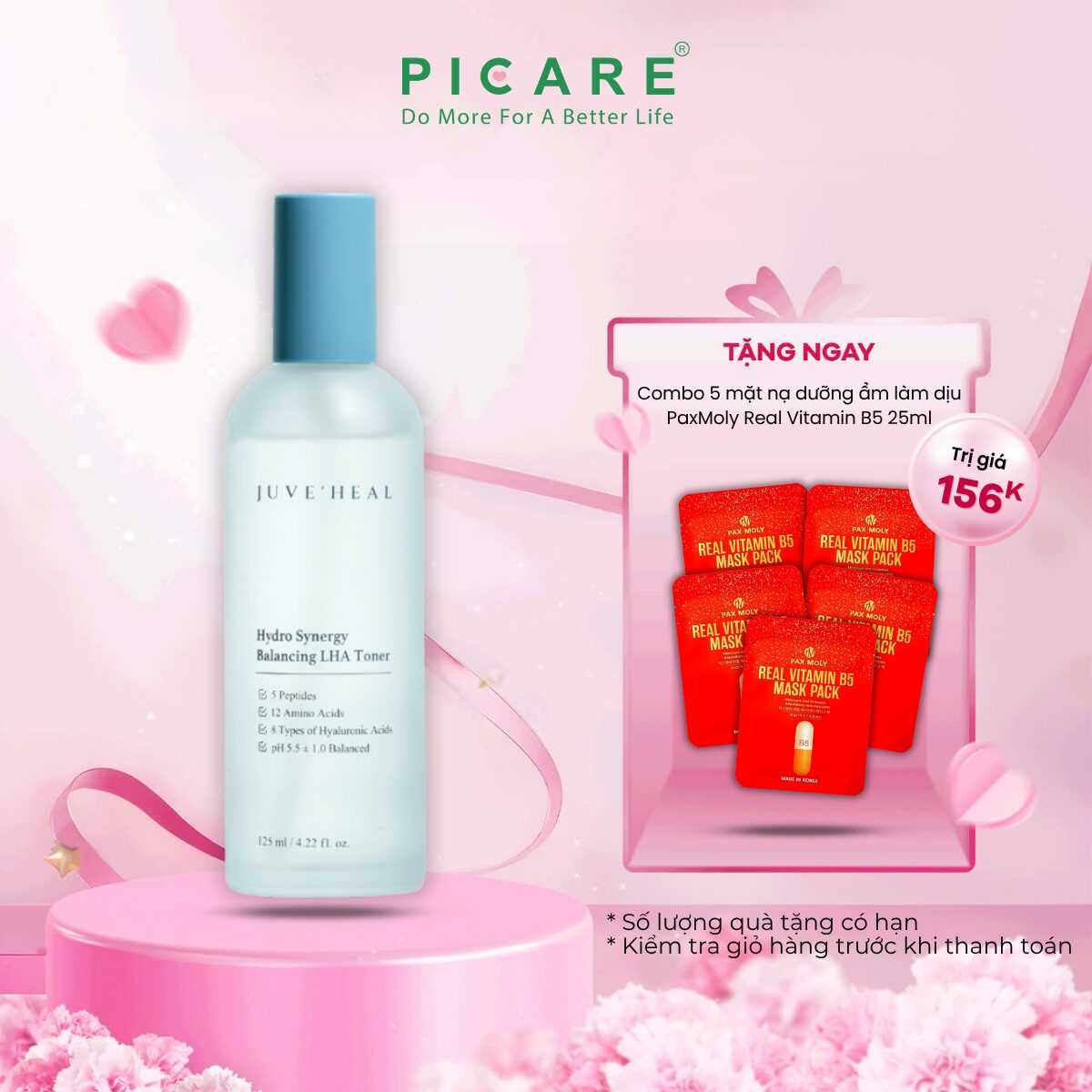 Nước cân bằng cấp ẩm dưỡng sáng da Juve'Heal Hydro Synergy Balancing LHA Toner 125ml