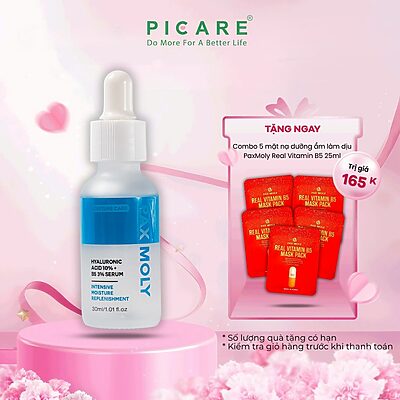Tinh chất dưỡng ẩm và hỗ trợ khôi phục làn da Pax Moly Hyaluronic Acid 10% + B5 3% Serum 30ml