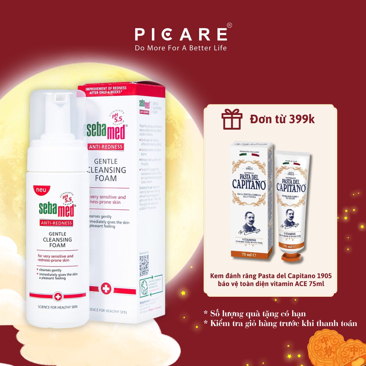 Sữa Rửa Mặt Sebamed Anti-Redness Gentle Cleansing Foam 150ml
