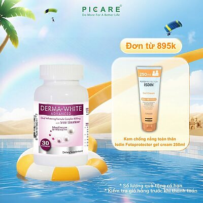 Viên uống hỗ trợ trắng da Derma White Advance 60 viên