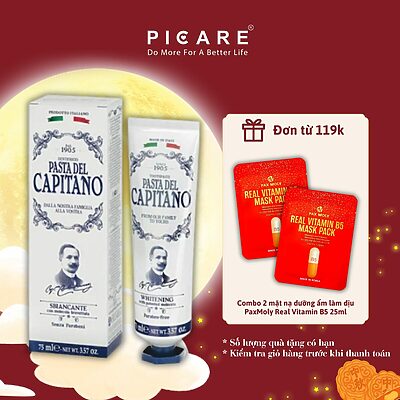 Kem đánh răng Pasta del Capitano 1905 Whitening (Làm trắng răng) – 75ml