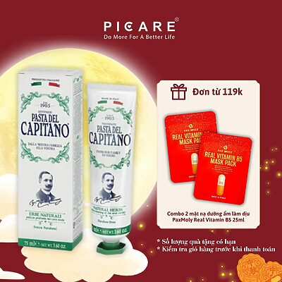 Kem đánh răng Pasta del Capitano 1905 Herbal (Thảo mộc tự nhiên) – 75ml