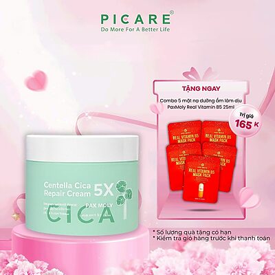 Kem dưỡng rau má giúp cấp ẩm sâu làm dịu và phục hồi cho da PaxMoly Centella Cica 5X Repair Cream 100g