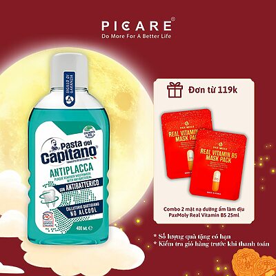 Nước súc miệng Pasta del Capitano Plaque Remover (Loại bỏ mảng bám) – 400ml