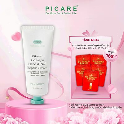 Kem dưỡng ẩm cho da tay và móng tay PaxMoly Vitamin Collagen Hand & Nail Repair Cream 100ml