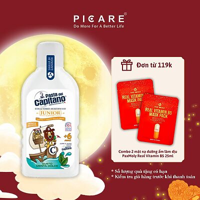 Nước Súc Miệng Pasta del Capitano Junior Cho Trẻ Em 6+ Hương Bạc Hà 400ml