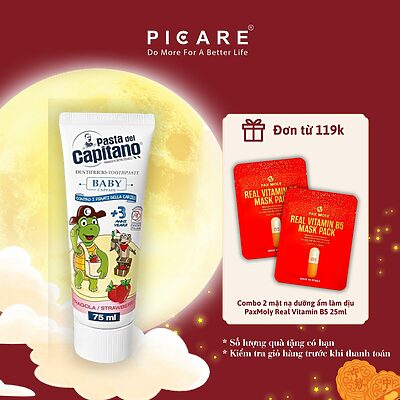 Kem đánh răng Pasta del Capitano Baby 3+ (Vị dâu tây) 75ml
