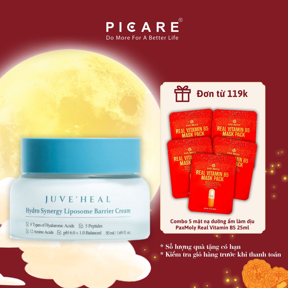 Kem dưỡng ẩm bổ sung dưỡng chất dành cho mọi loại da Juve'Heal Hydro Synergy Liposome Barrier Cream 50ml