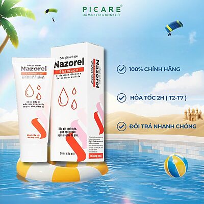 Dầu gội cải thiện da đầu dầu, giảm gàu ngứa Nazorel Shampoo 100 ML