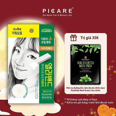 Miếng Dán Hỗ Trợ Điều Trị Mụn Elaband Hydro Dot Tea Tree ( 23 miếng)