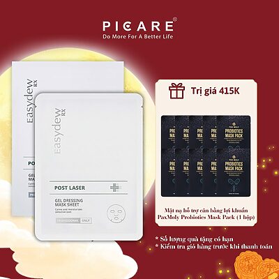 Mặt nạ cấp ẩm phục hồi dành cho da nhạy cảm da sau laser Easydew RX Post Laser Gel Dessing Mask Sheet 38ml hộp/ 5 miếng