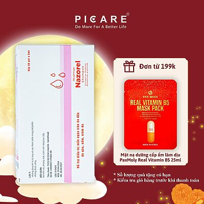 Dầu gội cải thiện da đầu dầu, giảm gàu ngứa Nazorel Shampoo Hộp 50 gói