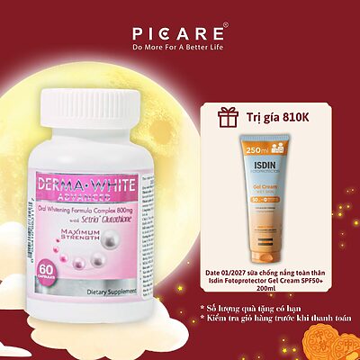 Viên uống hỗ trợ trắng da Derma White Advance 60 viên
