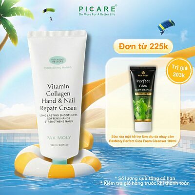 Kem dưỡng ẩm cho da tay và móng tay PaxMoly Vitamin Collagen Hand & Nail Repair Cream 100ml