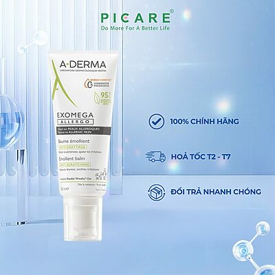 Kem Dưỡng Ẩm Dành Cho Da Mặt Và Cơ Thể Giúp Da Mềm Mại A-Derma Exomega Allergo Emollient Balm 200ml