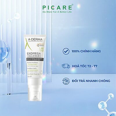 Kem Dưỡng Ẩm Dành Cho Da Mặt Và Cơ Thể Giúp Da Mềm Mại A-Derma Exomega Allergo Emollient Balm 40ml