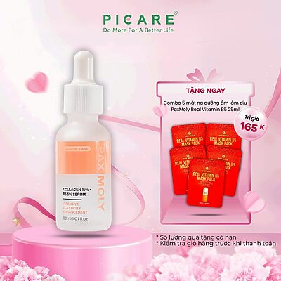 Tinh chất giúp cải thiện độ đàn hồi và làm dịu cho da nhạy cảm PaxMoly Collagen 15% + B5 5% Serum 30ml