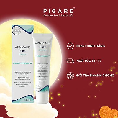 Kem Giảm Viêm Mụn, Kiểm Soát Bã Nhờn Aknicare Fast Cream Gel 30ml