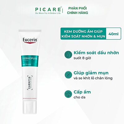Kem Dưỡng Ẩm Giúp Kiểm Soát Nhờn Eucerin Dermopure Clinical Mat Fluid 40ML
