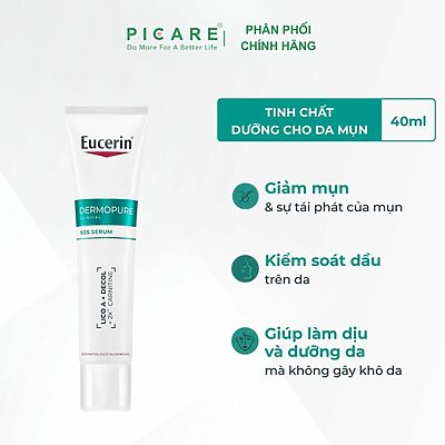 Tinh chất dưỡng giúp cho da mụn Eucerin Dermopure Clinical SOS Serum 40ml