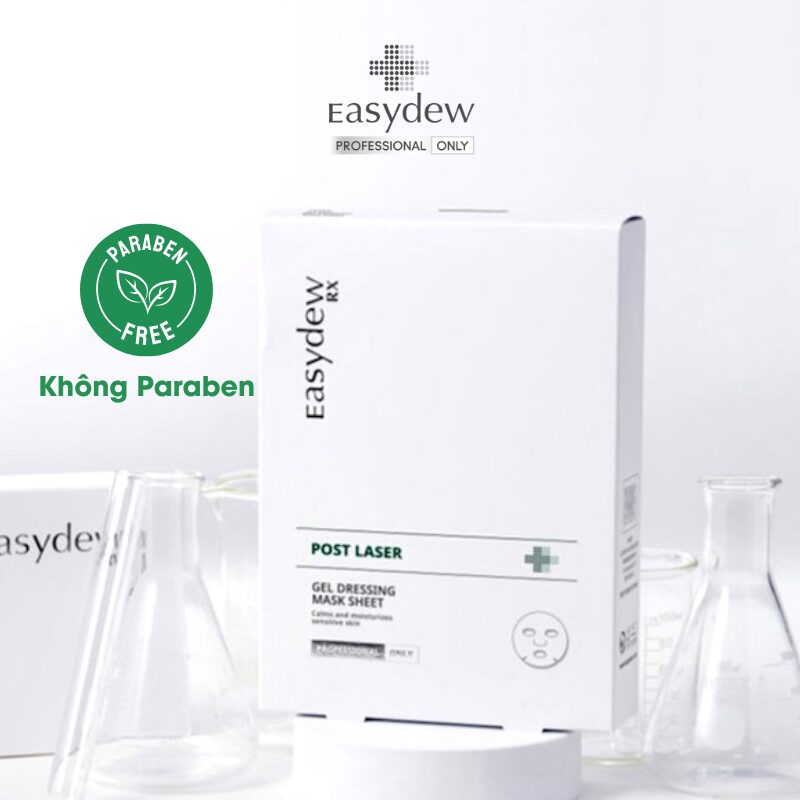 Mặt nạ cấp ẩm phục hồi dành cho da nhạy cảm da sau laser Easydew RX Post Laser Gel Dessing Mask Sheet 38ml hộp/ 5 miếng