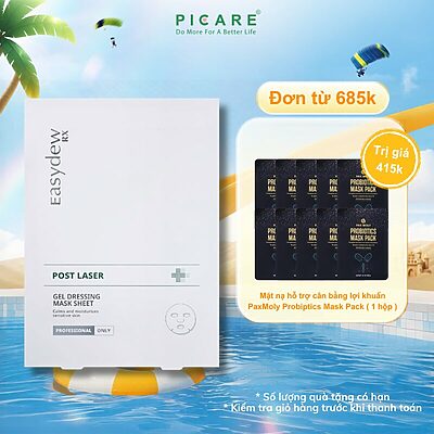 Mặt nạ cấp ẩm phục hồi dành cho da nhạy cảm da sau laser Easydew RX Post Laser Gel Dessing Mask Sheet 38ml hộp/ 5 miếng