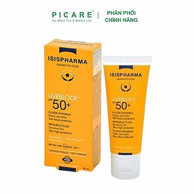 Kem chống nắng Isispharma UVEBLOCK SPF 50+ FLUIDE INVISIBLE 40 ML