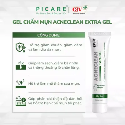 Alternative view of Gel hỗ trợ giảm mụn trứng cá mụn đầu trắng giảm tái phát mụn Acne Clean Extra Gel 15g