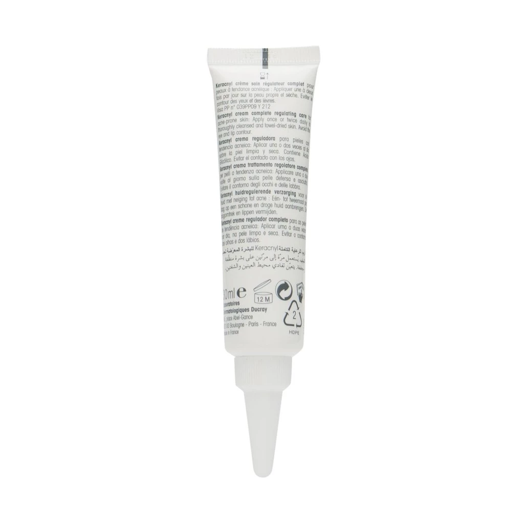 Kem dưỡng làm giảm bóng nhờn, thu nhỏ lỗ chân lông Ducray Keracnyl Mat 30ml - Ảnh 3