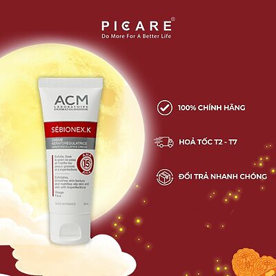 Kem hỗ trợ giảm bã nhờn ngăn ngừa mụn ACM Sebionex K Cream 40ml