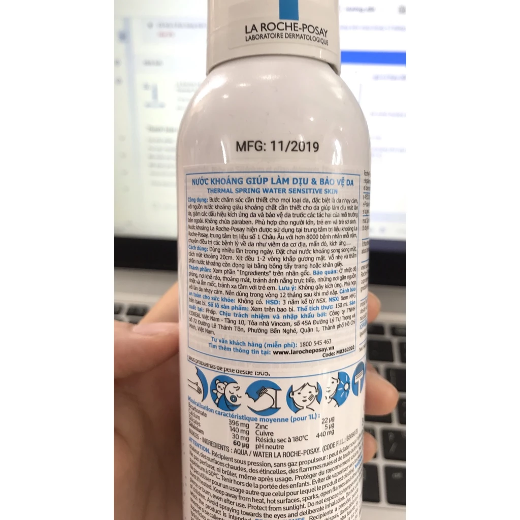 Nước Xịt Khoáng Làm Sạch Và Làm Dịu Cho Da Nhạy Cảm La Roche-Posay Thermal Spring Water 300ml - Ảnh 4