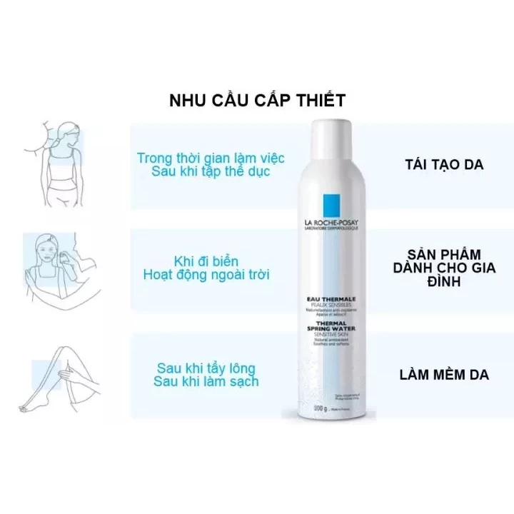 Nước Xịt Khoáng Làm Sạch Và Làm Dịu Cho Da Nhạy Cảm La Roche-Posay Thermal Spring Water 300ml - Ảnh 5