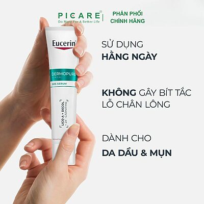 Tinh chất dưỡng giúp cho da mụn Eucerin Dermopure Clinical SOS Serum 40ml