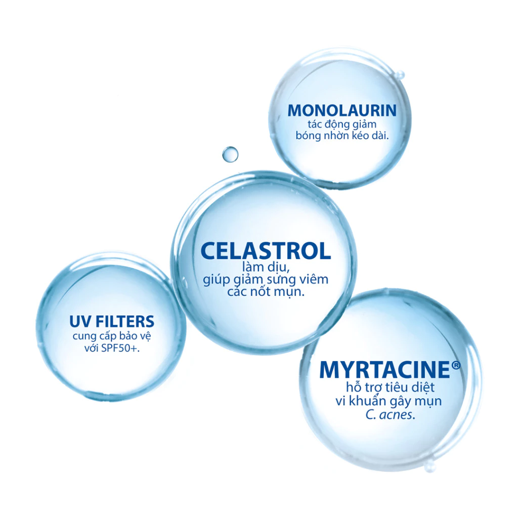 Kem chống nắng kiềm dầu cho da dầu mụn Ducray Keracnyl UV SPF50+ 50ml bảo vệ da khỏi tia UVA & UVB - Ảnh 4