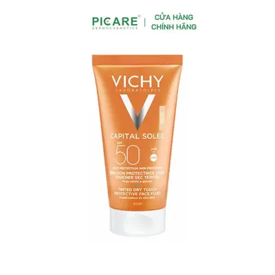 Alternative view of Kem chống nắng không gây nhờn rít cho da hỗn hợp Vichy Capital Soleil Mattifying Dry Touch Face Fluid SPF50 UVB+UVA 50ml