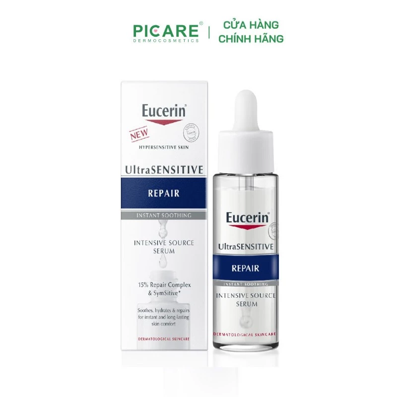 Tinh chất phục hồi và hỗ trợ tái tạo dành cho da nhạy cảm Eucerin UltraSENSITIVE Repair Serum 30ml
