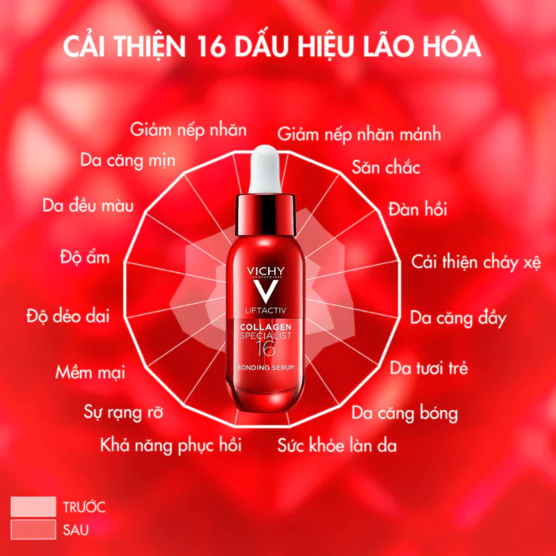 Tinh chất hõ trợ cải thiện 16 dấu hiêu lão hoá Vichy Liftactiv serum Collagen Specialist 16/16 30ml - Ảnh 2