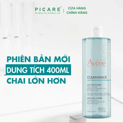 Alternative view of Nước tẩy trang dành cho da dầu mụn Avene Cleanance Micellar Water 400ml, làm sạch bụi bẩn bã nhờn
