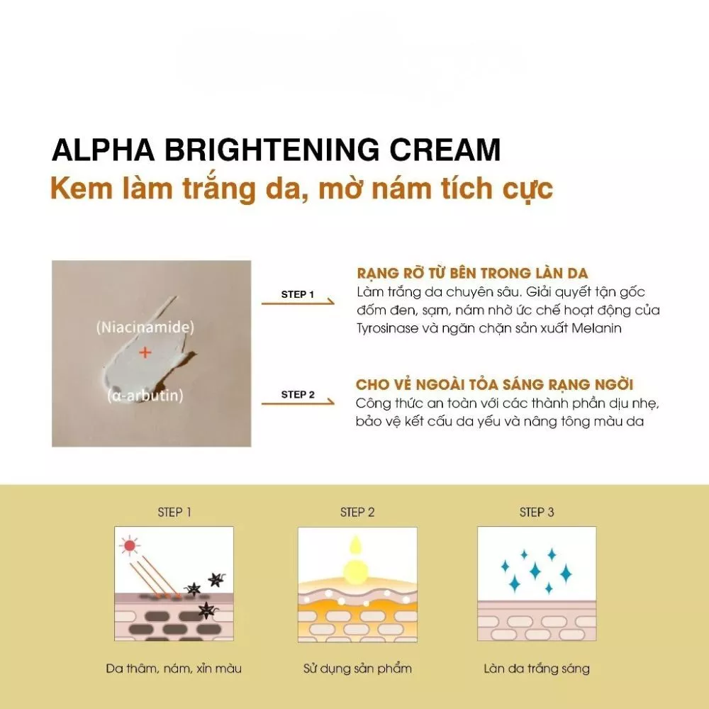 Kem làm trắng da, mờ nám tích cực Reboncel Alpha Brightening Cream 50ml - Ảnh 5