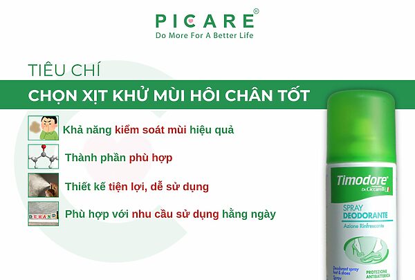 Xịt khử mùi hôi chân loại nào tốt 