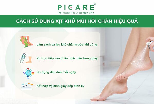 Xịt khử mùi hôi chân loại nào tốt 