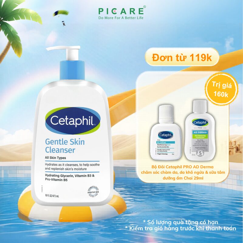 Sữa Rửa Mặt Dịu Lành Cho Da Nhạy Cảm Cetaphil Gentle Skin Cleanser 473ml
