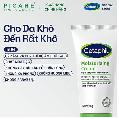 Alternative view of Kem dưỡng ẩm dịu lành cho da nhạy cảm cấp ẩm sâu đến 48H Cetaphil Moisturizing Cream 50g