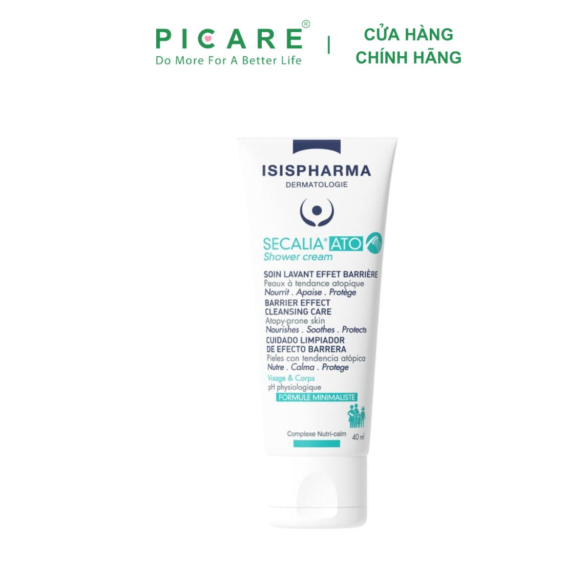 Sữa tắm dưỡng ẩm, làm dịu, giảm ngứa Secalia Ato Shower Cream 200ml