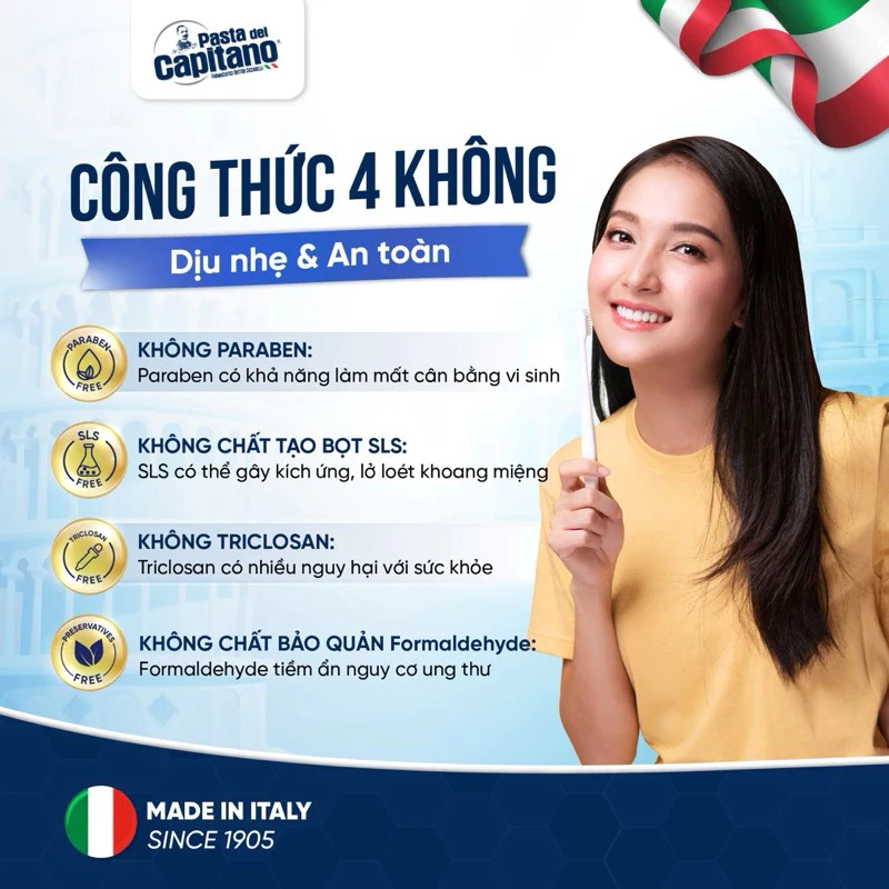 Kem đánh răng Pasta del Capitano 1905 ACE – 75ml - Ảnh 4