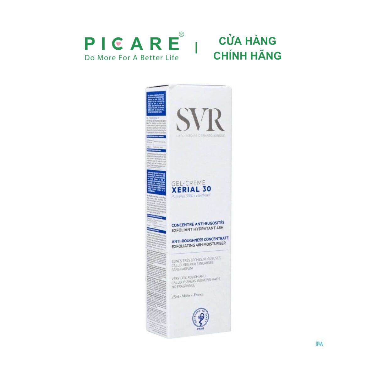 Kem dưỡng da toàn thân dành cho da khô giúp giữ ẩm da SVR Xerial 30 Gel Cream 75ml