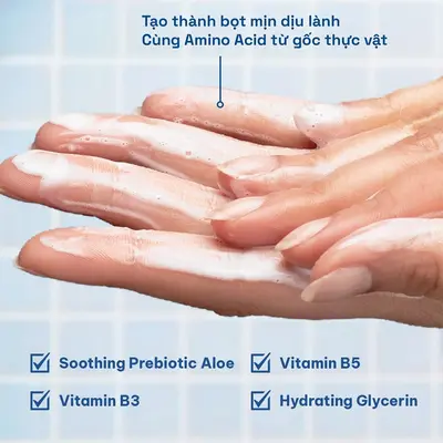 Alternative view of Sữa Rửa Mặt Tạo Bọt Dịu Lành Cho Da Nhạy Cảm Cetaphil Hydrating Foaming Cream Cleanser 473ml