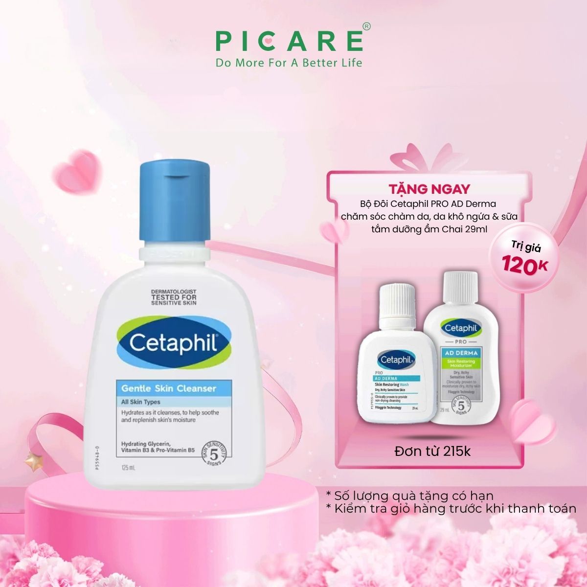 Sữa Rửa Mặt Dịu Lành Cho Da Nhạy Cảm Cetaphil Gentle Skin Cleanser 125ml