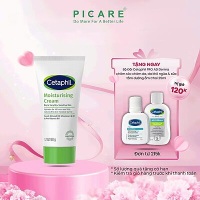 Kem dưỡng ẩm dịu lành cho da nhạy cảm cấp ẩm sâu đến 48H Cetaphil Moisturizing Cream 50g