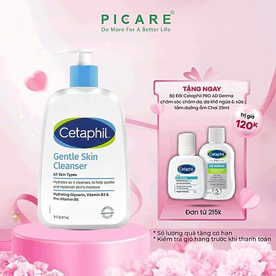 Sữa Rửa Mặt Dịu Lành Cho Da Nhạy Cảm Cetaphil Gentle Skin Cleanser 473ml